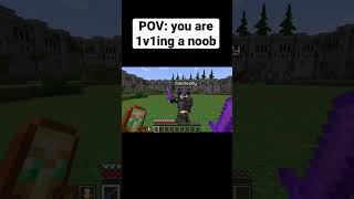 1v1ing a noob #shorts #1k #minecraft