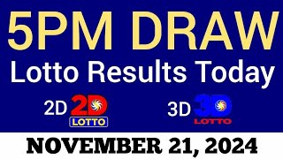 Lotto Result Today 5pm Draw November 21 2024 Swertres Ez2 PCSO Live Result