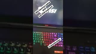 MSI Gaming Laptop with Full RGB keyboard