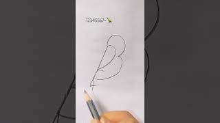 How to draw a bird 🦜// Turn numbers to a bird // Easy drawing #art #shorts #drawing