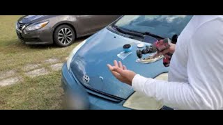 Increasing The Hydrophobicity of a 2005 Toyota Prius Headlights using Mothers. Part 1