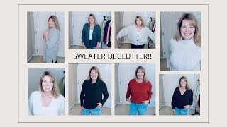 Closet Declutter! Making My Wardrobe Work For My Current Life And Body! Let's Declutter My Sweaters