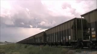 Utah Railway Coal Train Under Stormy Skies