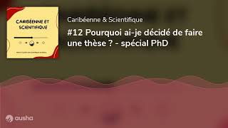 #12 Pourquoi ai-je décidé de faire une thèse ? - spécial PhD