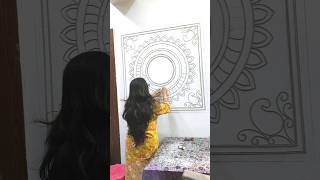 Lippan Art ganpati backdrop #shortsyoutube #shortsviral #lippanart #claycraftcorner