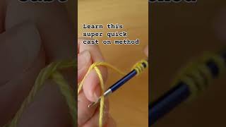 Super quick and easy backwards loop cast on method. #knit #knittingtutorials #knittingforbeginners