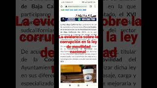 NO TE PIERDAS ESTE NUEVO VIDEO SOBRE LA CORRUPCIÓN EN LA LEY DE MOVILIDAD NACIONAL