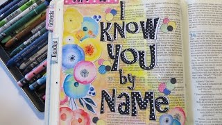 Technique Thursday #41: Exodus 33:17  -I Know You Bible Journaling Page