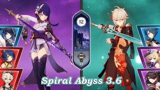 Raiden C4 Rational & Kazuha C0 Taser | Spiral Abyss 3.6 | Genshin Impact