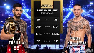 ILIA TOPURIA VS MAX HOLLOWAY FULL FIGHT UFC 308