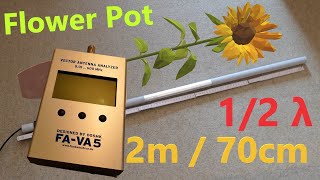 #02 - 2m/70cm+Freenet selbstbau Blumentopf Antenne: SWR- / Analyzertest #flower pot