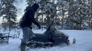 Arctic Cat ZRT 600 Snowmobile -10 Degrees Cold Start Central MN Braaaaap