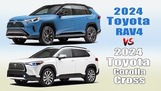 2024 Toyota RAV4 vs 2024 Toyota Corolla Cross - Similarities And Differences