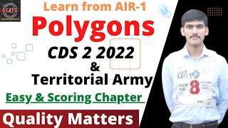 CDS 2 2022 Maths : Polygons | Territorial Army | Maths by CDS AIR-1