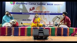 Shradha Ganesh | Carnatic Vocal Concert | Brahma Gana Sabha | Chennai | December Music Season 2023