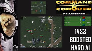 /Command & Conquer Remastered/ (Skirmish) 1VS3 BOOSTED HARD AI  I 2 vs 2 I