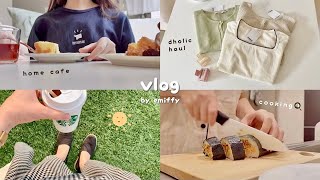 OLの楽しく充実した休日vlog🍃朝マック, DHOLIC購入品, キンパ作り(キムチーズ･プルコギ), レンジでフォンダンショコラ🍫, 夫と公園へ👫