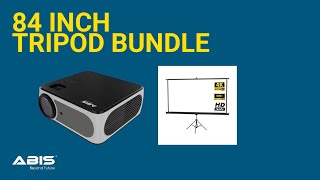 84" Tripod Projector Screen & Projector Bundle for Home