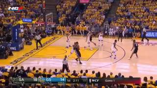 Game 1 Warriors (GSW) vs Spurs (SA)  - 1st Half Highlights   May 14, 2017   NBA Playoffs