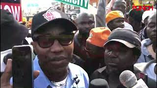 #October1protest: Sowore at the protest ground at Ikeja under bridge Lagos