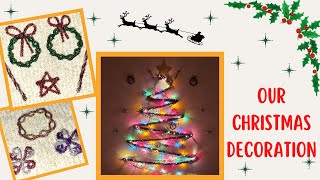 Wall Christmas tree DIY | Easy Christmas Decoration #christmastree #christmasdecor