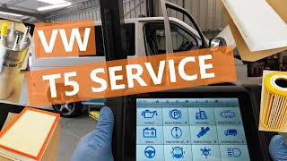 VW T5 Transporter 2.0 TDI SERVICE, OIL CHANGE, FUEL FILTER, CABIN FILTER & AIR FILTER