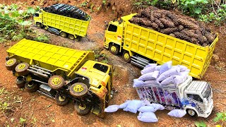 RC TRUCK HINO MENGANTARKAN MUATAN SAWIT KE KALIMANTAN MELEWATI JALAN BERLUMPUR SAMPAI TERGULING