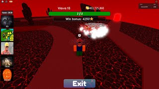 solando o mapa de evento do slap battles tower defense no roblox