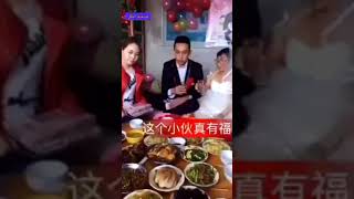 طريقة غريبة لعروس صينية لأرضاء عريسها 😲،A strange way for a Chinese bride to please her groom