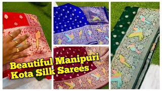 Exclusive New Collection Manipuri #Kota Silk Sarees with Two Sides Meenakari border at Rs 2550+$