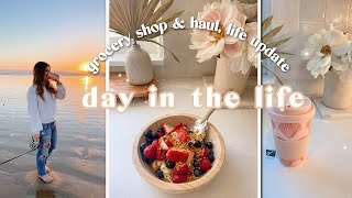 Day In the Life | grocery haul, cozy morning drinks, life update, what i eat in a day