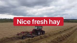 Dornock mains farm racking hay