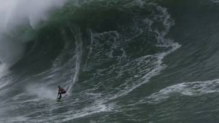 Grant Twiggy Baker, Surfing a Crazy Monster 60 Footer, 2020 Nazare Tow In Challenge