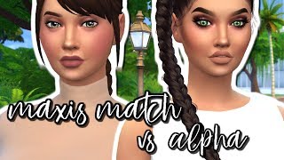 Sims 4: Maxis Match vs Alpha CC