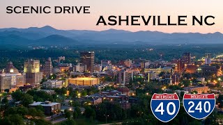 Driving to Asheville Downtown, North Carolina, via I-40 & I-240 East