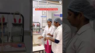 When intern saw first time Suctioning Machine | Health Sector #suction #healthsector #youtubeshorts