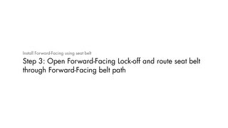 STEP 3: Open Forward‑Facing Lock‑off and route seat belt through Forward‑Facing belt path