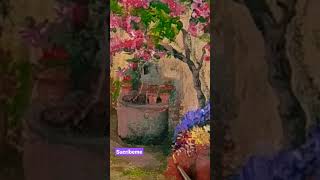 pintar flores en un jardín #drawing #arte #demo #como #art # short Youtube# Rosario Jimenez #