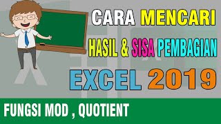 Cara Mencari Hasil bagi dan Sisa Bagi Tutorial Excel 2019