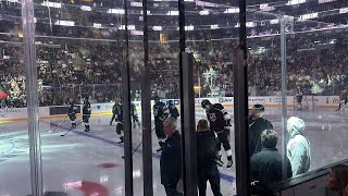 LA Kings vs Boston Bruins team intros from 10/21/23