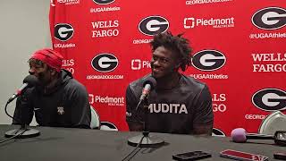 @APaSwECit Georgia WR #DillonBell and ILB #JalonWalker after win over Florida, 34-20