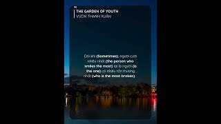 THE GARDEN OF YOUTH - VƯỜN THANH XUÂN #dongluc #moingaymottrangsach #moingay1trangsach