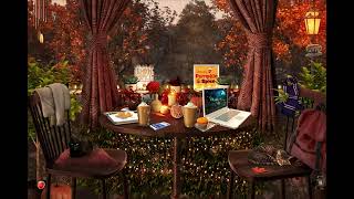 Cozy Pumpkin Spice Cafe 🍂☕ ASMR Ambience autumn rain, typing, coffee shop sounds ☔