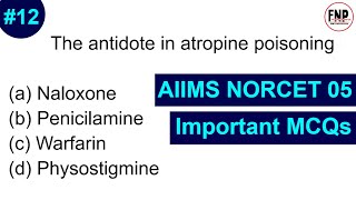 norcet exam preparation I aiims norcet 2023 I aiims norcet questions and answer #12