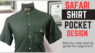 HOW TO SEW SAFARI SHIRT POCKET DESIGN