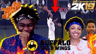 WE GOT TO PLAY NBA 2k19 EARLY!!! LOSER HAS TO EAT BLAZING WINGS AT BUFFALO WILD WINGS🔥😂😳