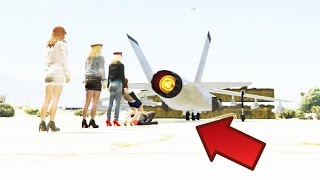 МОЖЕТ ЛИ ДВИГАТЕЛЬ ИСТРЕБИТЕЛЯ УНИЧТОЖИТЬ ЧЕЛОВЕКА В GTA 5