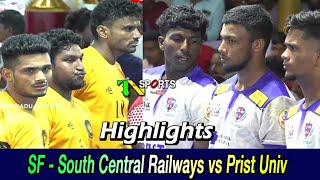 Semi Final - South Central Railway vs Prist University  | South India Level Kabaddi @ Kattakudi 2024