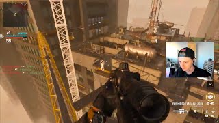 Streamer hits the FIRST EVER crane trickshot on Highrise COD MW3 (Hits on first attempt)