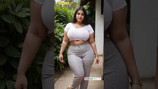 Curvy Plus-Size Indian Girl in Stylish Casual Outfit | AI Model Look Book | Virtual Influencer Style